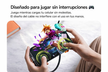 CABLE DE CARGA ULTRA RÁPIDA HASTA 240W CON SOPORTE DESMONTABLE STANDIX PRO